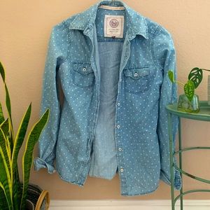 Authentic Heritage Polka Denim Button-Down